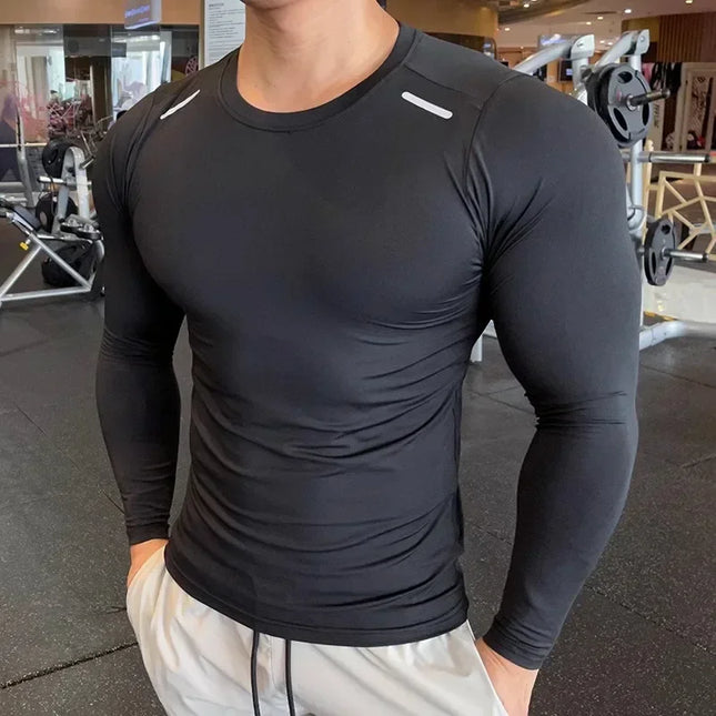 Men's Slim Fit Long Sleeve Compression Sweater