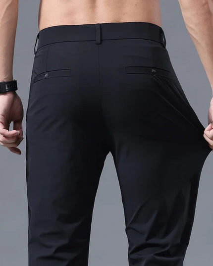 Men’s Slim-Fit Stretch Pants with a Lightweight Elastic Waist