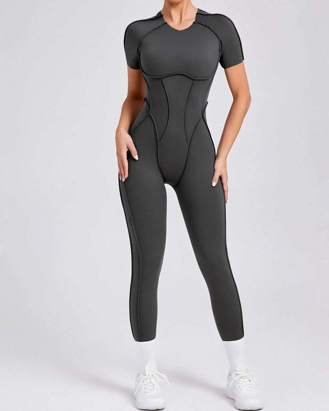 Women's Short Sports Jumpsuit - Gym & Workout Jumpsuit for Women