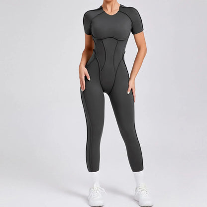 Women's Short Sports Jumpsuit - Gym & Workout Jumpsuit for Women