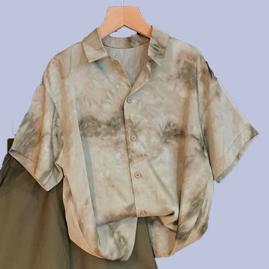 Vintage Men's Lapel Button Shirt - Loose Fit, Stylish Retro Men's Casual Shirt