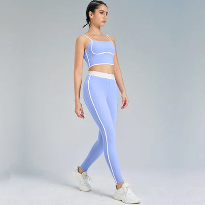 Women's 2-Piece Breathable Sportswear Set - Adjustable Bra & Fitness Leggings for Ultimate Comfort