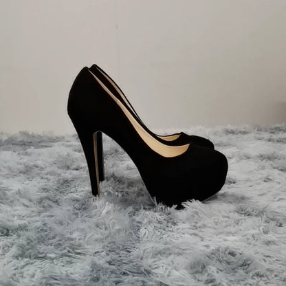 Women's 14cm Platform Heels - Super High Round Toe Stilettos