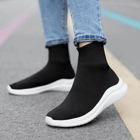 Breathable Mesh High-Top Sneakers for Men & Women 