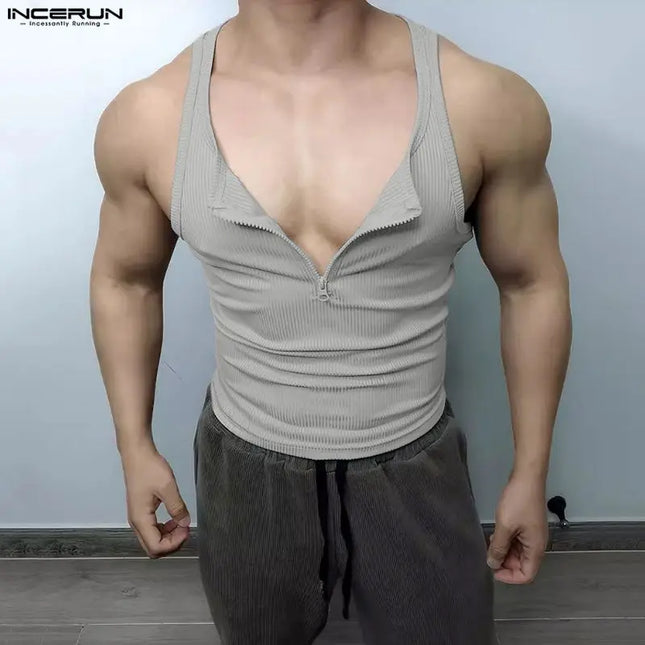 INCERUN Men's Knitted Tank Tops