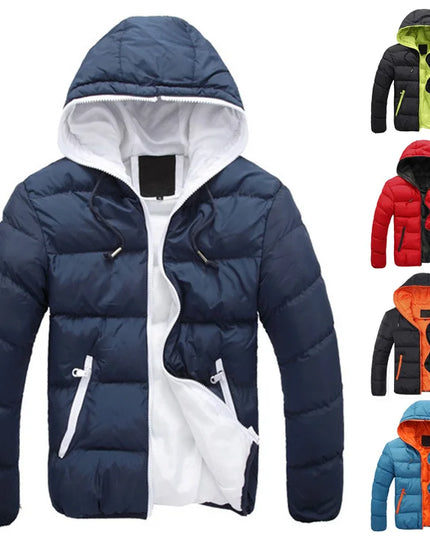 Men's Lightweight Hooded Cotton Parka Jacket