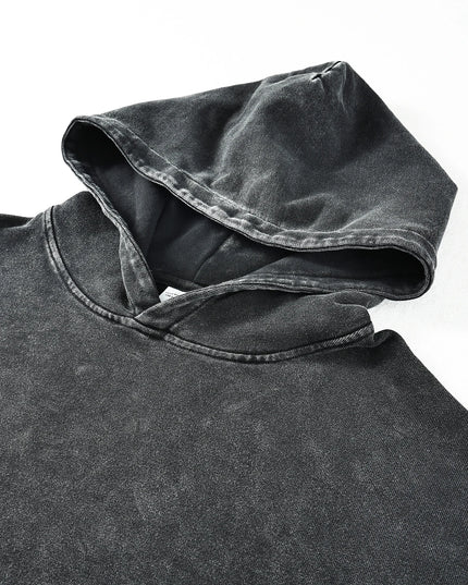 Men's Vintage Washed Printed Hoodie