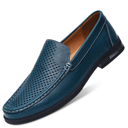 Premium Genuine Leather Men’s Slip-On Loafers - Comfortable & Stylish Men's Leather Dress Shoes