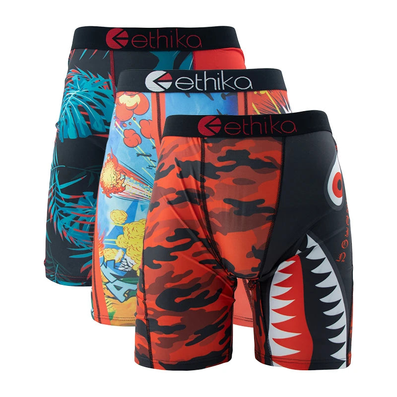 ETHIKA Men's 3-Piece Hipster Underwear Set – Comfortable & Stylish Men's Briefs Pack