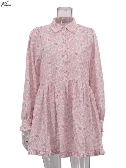 Clacive Women's Loose Mini Dresses – Elegant Classic Pleated Style for Women