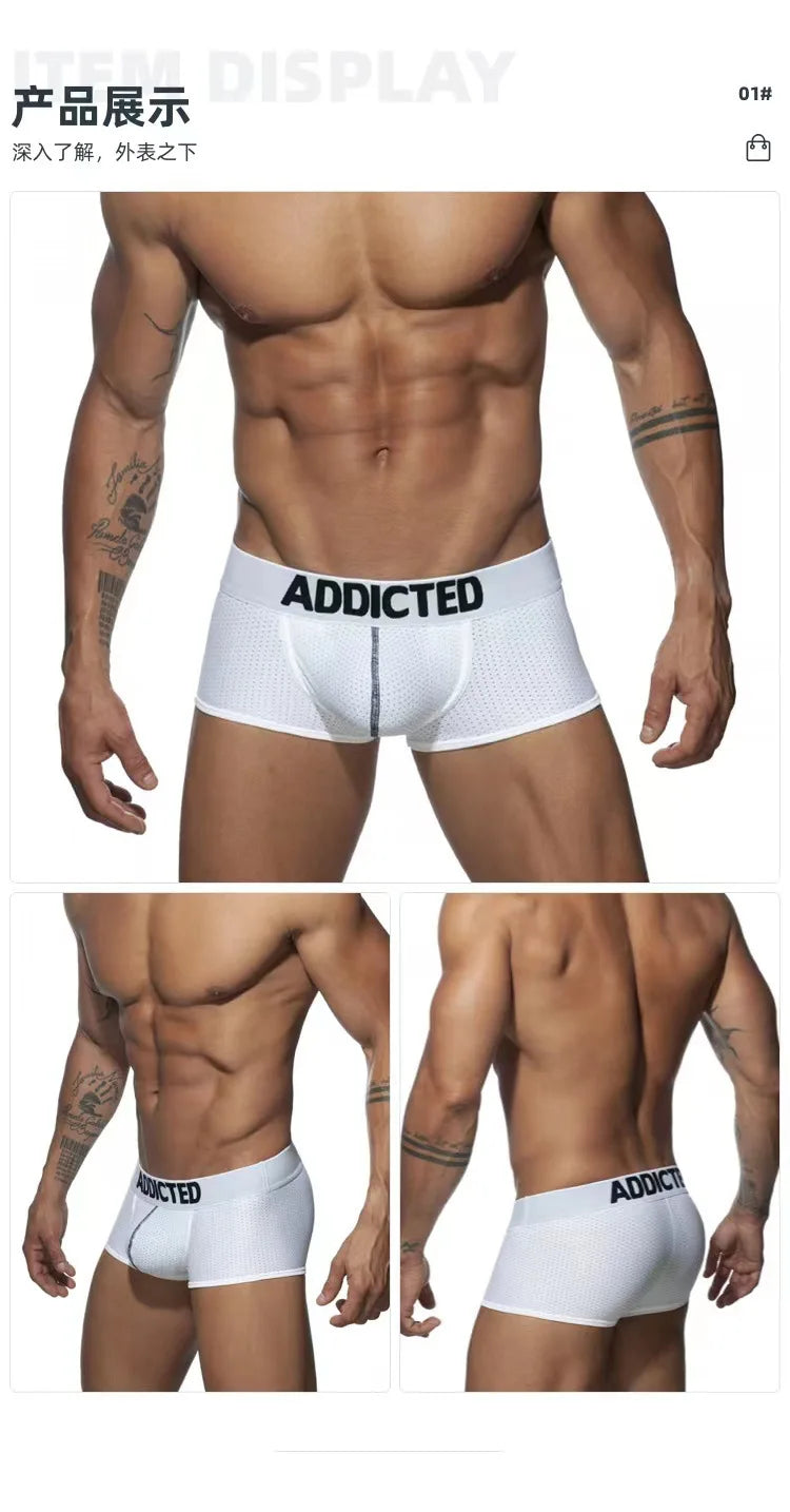 Men's Boxer Underwear   Mesh Quick Dry Man Boxers Low Rise
