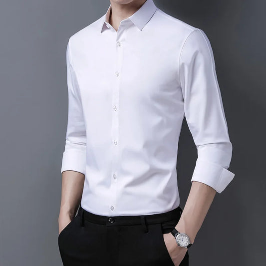 Men's Long Sleeve Slim Fit Shirt - Various Colors