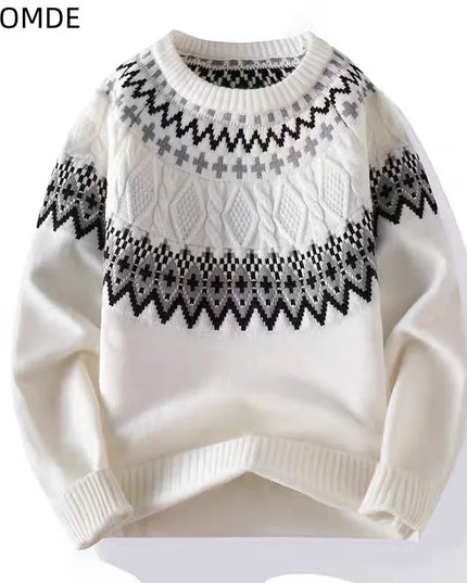 ZAZOMDE Striped Knit Pullover Sweater for Women and Men