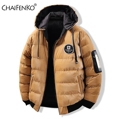 Men's Double-Sided Wear Jacket with Removable Hood