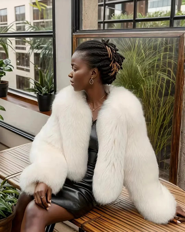 Elegant Women's Classic Faux Fur Jacket 