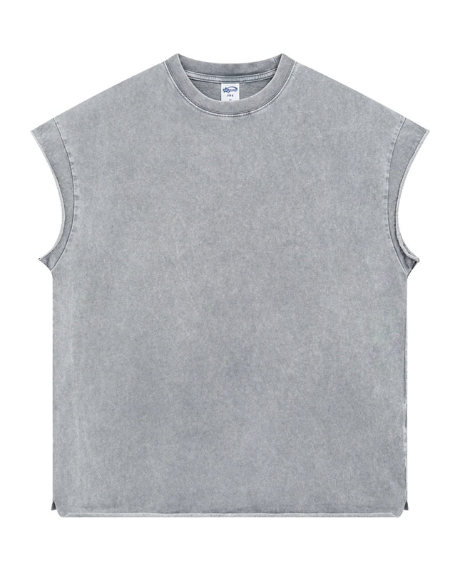 ZODF Unisex Cotton Tank Top – Oversized Loose Fit Sleeveless Vest