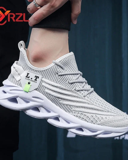 Men's Lightweight Breathable Running Sneakers - Comfortable Non-Slip Footwear