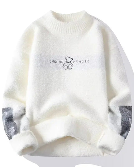Men's O-Neck Knitted Sweater - Classic Men's Pullover for Casual & Formal Wear