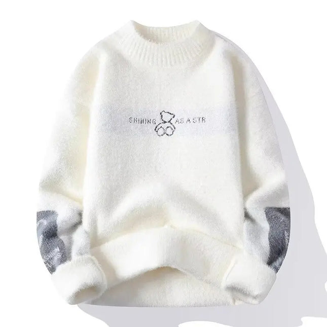 Men's O-Neck Knitted Sweater - Classic Men's Pullover for Casual & Formal Wear