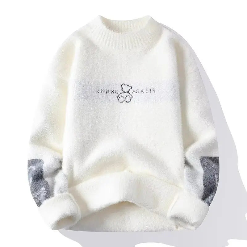 Men's O-Neck Knitted Sweater - Classic Men's Pullover for Casual & Formal Wear