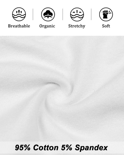 5-Piece Women's Breathable Cotton High-Cut Belly Control Panties