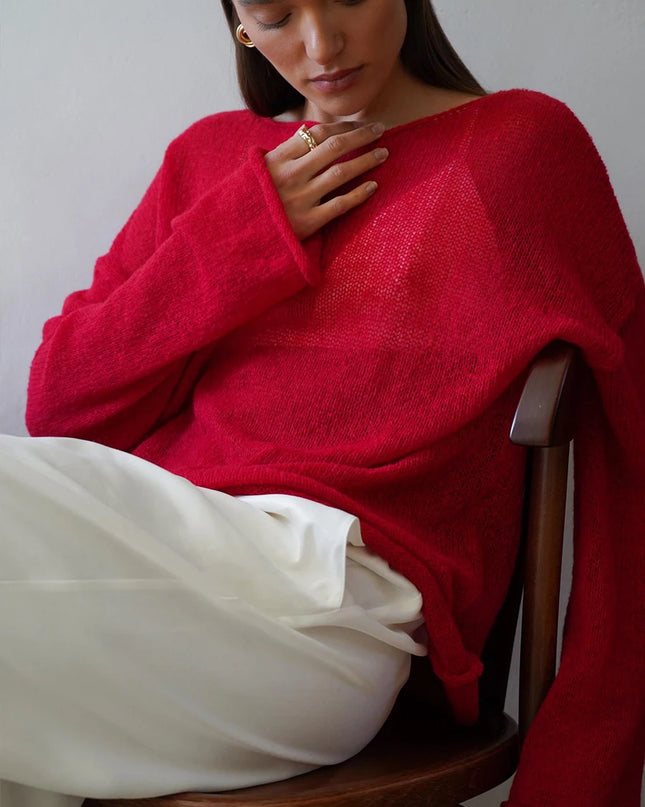 Elegant Sweater For Women - Loose Fit Pullover