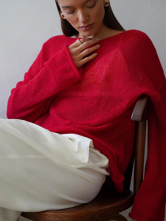 Elegant Sweater For Women - Loose Fit Pullover