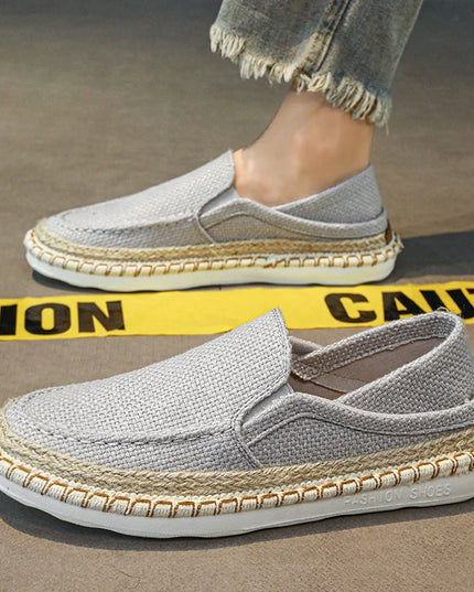 Men's Slip-On Cloth Loafers – Comfortable Flat Dress Shoes for Men