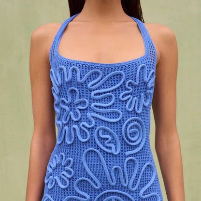 Women's Elegant Knitted Backless Long Dress – Stylish Straight Fit Evening Gown