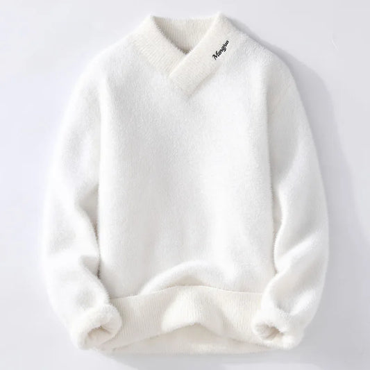 Men's Korean Style Warm V-Neck Sweater