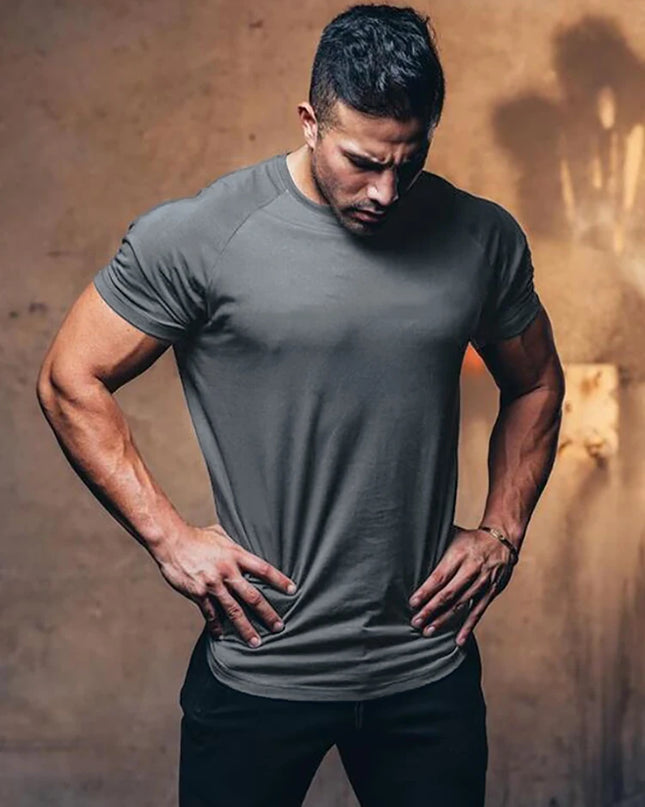 Men's Short Sleeve Fitness Compression T-Shirt - Various Colors