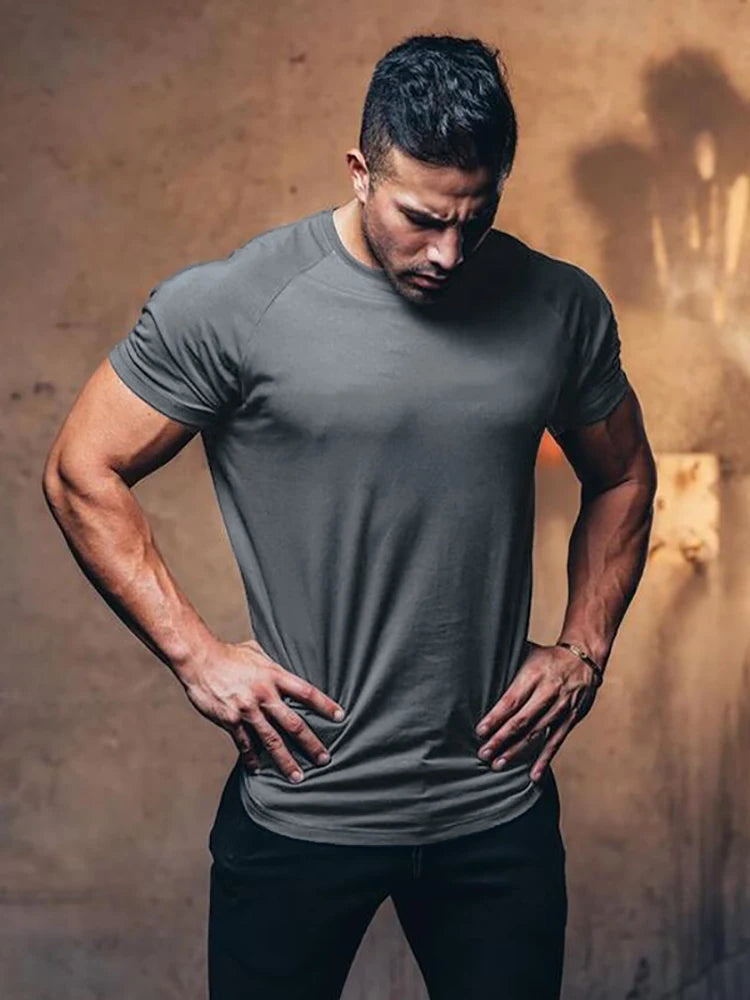 Men's Short Sleeve Fitness Compression T-Shirt - Various Colors