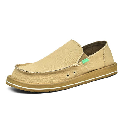 Men's Canvas Casual Sneakers & Loafers – Breathable Low-Top Shoes