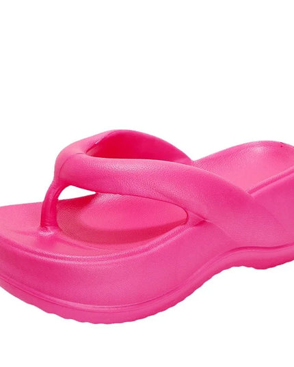 Women's Platform Flip Flops – Soft Sole EVA Slippers with Non-Slip Grip, Comfortable Slides