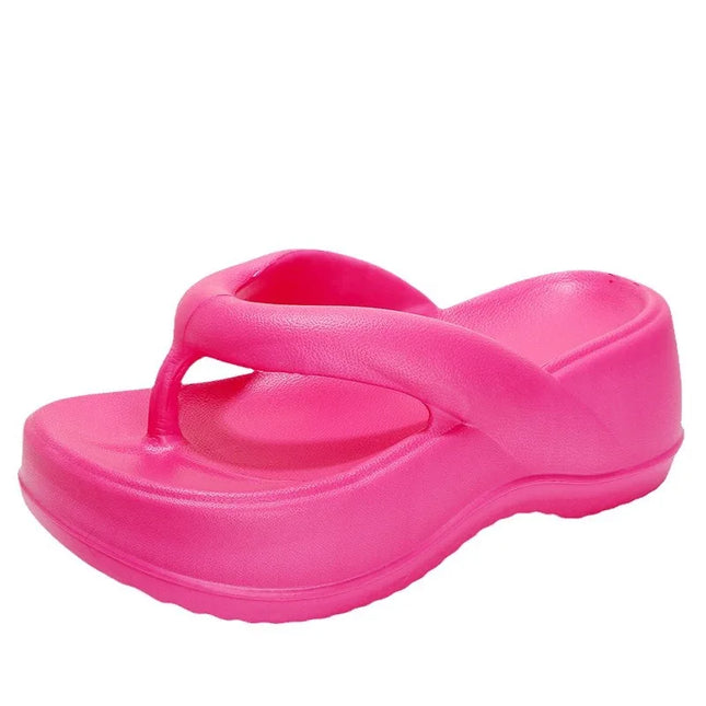 Women's Platform Flip Flops – Soft Sole EVA Slippers with Non-Slip Grip, Comfortable Slides