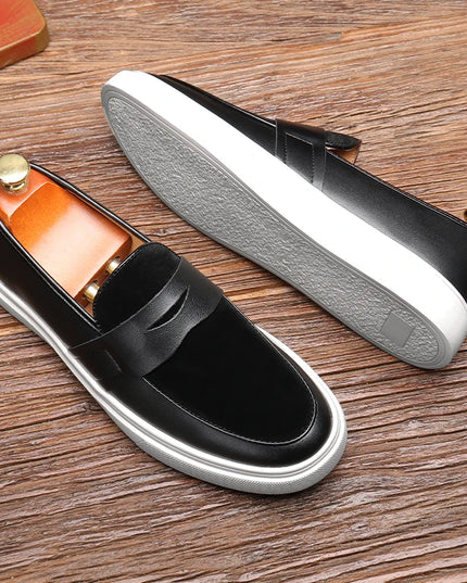 Men's Casual Slip-On Faux Leather Shoes – Comfortable & Stylish Men's Loafers