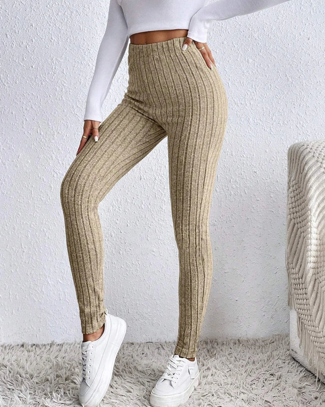 Women's High-Waist Ribbed Leggings