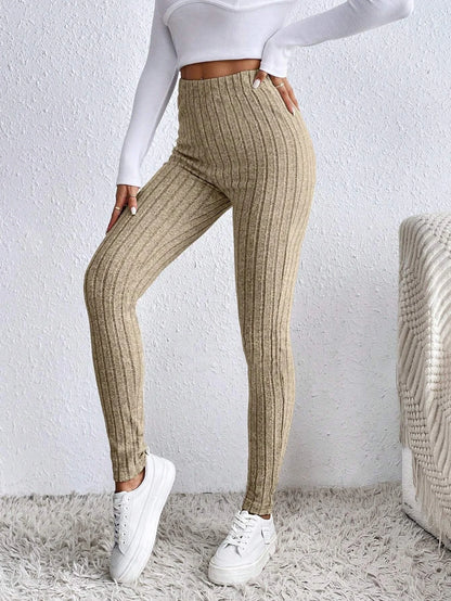 Women's High-Waist Ribbed Leggings