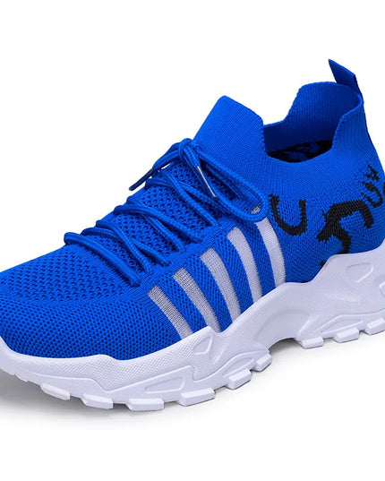 Women's Breathable Casual Lace-Up Sneakers with Thick Sole