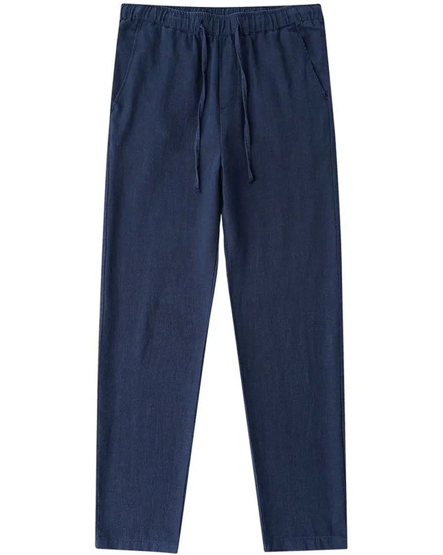 Men's Casual Lightweight Cotton Linen Wide Leg Pants