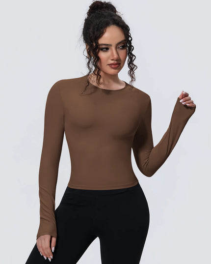 Women’s Long-Sleeve Slim-Fit Breathable Sports Top